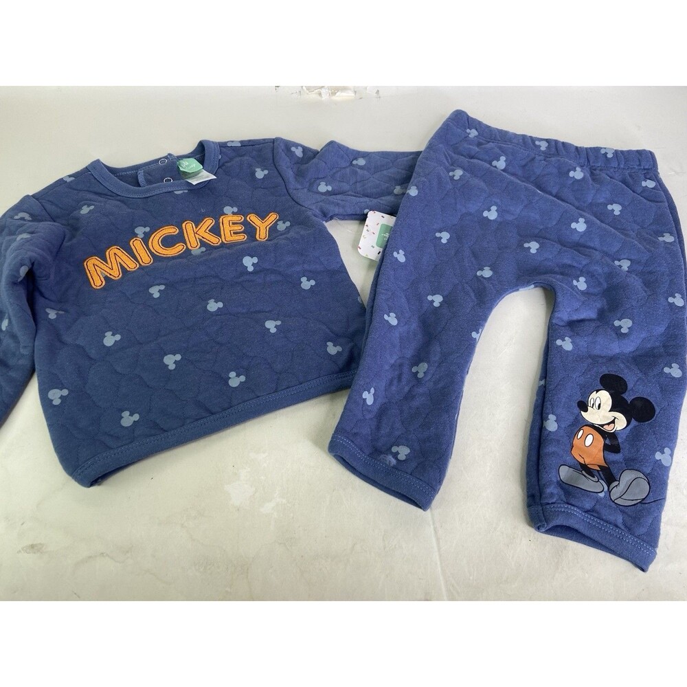 Disney Mickey Mouse Long Sleeve Sweatshirt Pants Outfit Set Kids Boys 18 Months